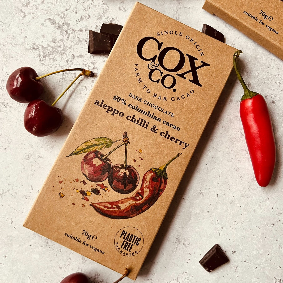 NEW Aleppo Chilli & Cherry 70g – Cox&Co Cacao