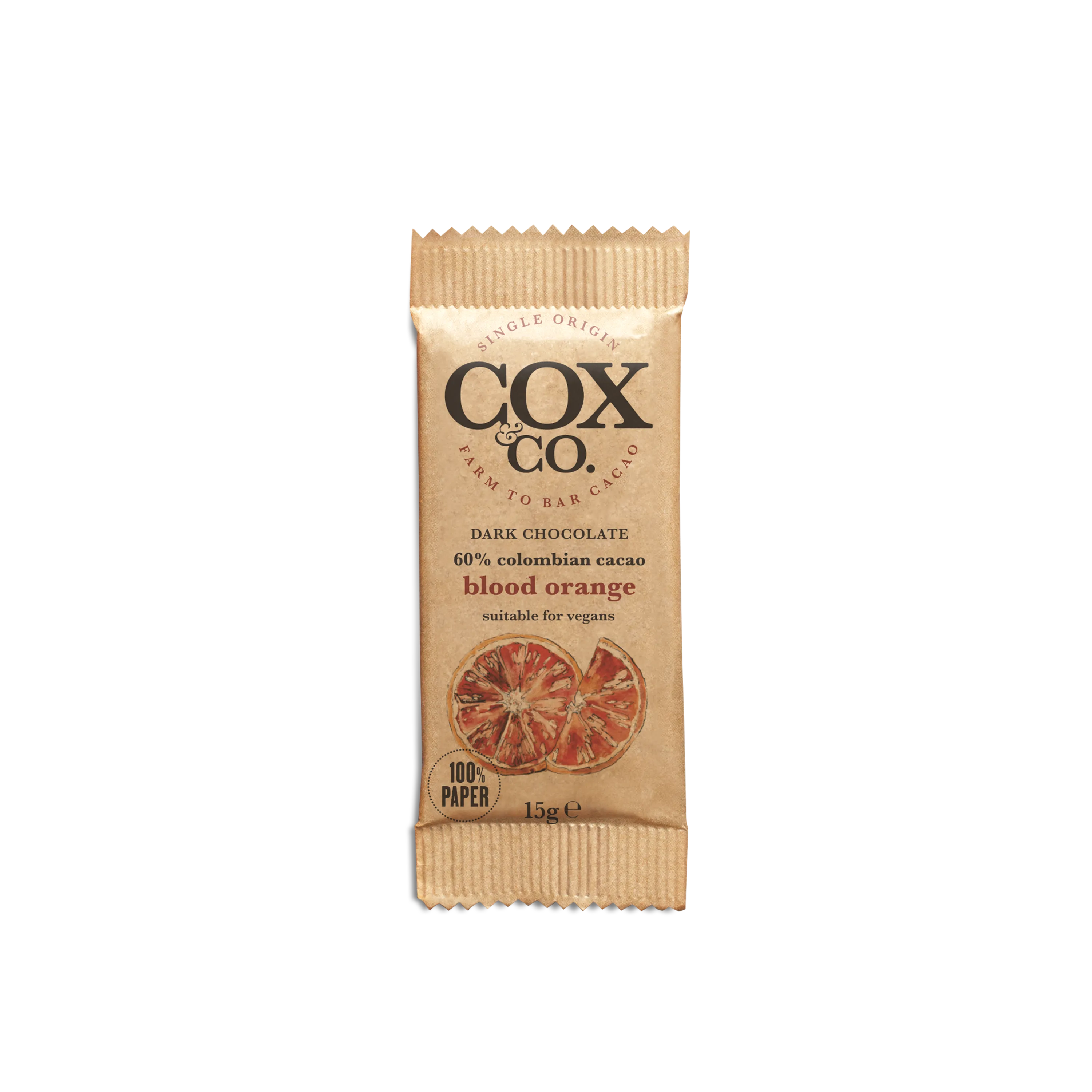Blood Orange Crunch 15g – Cox&Co Cacao